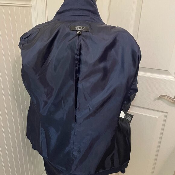 KASPER NAVY SUIT WITH SHEATH DRESS AND JACKET, SIZE 12 - Picture 11 of 13